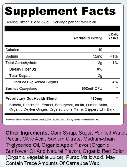Neotonics Supplement Label